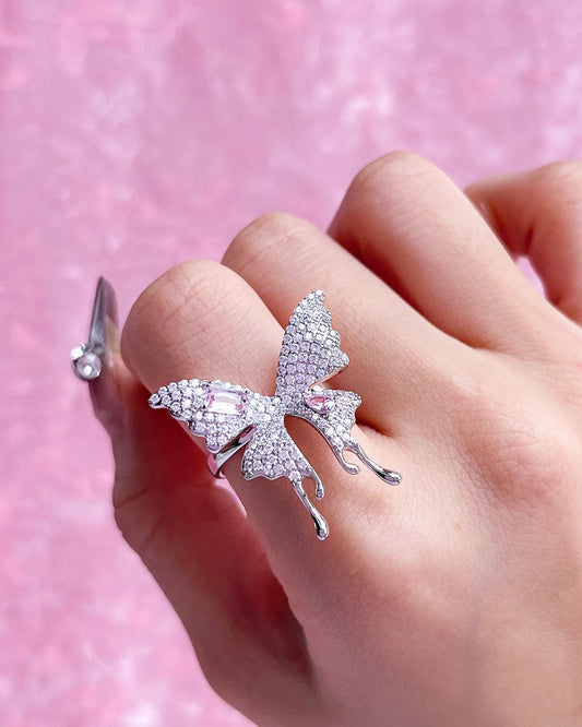 Liquid Butterfly Pink Diamond Ring